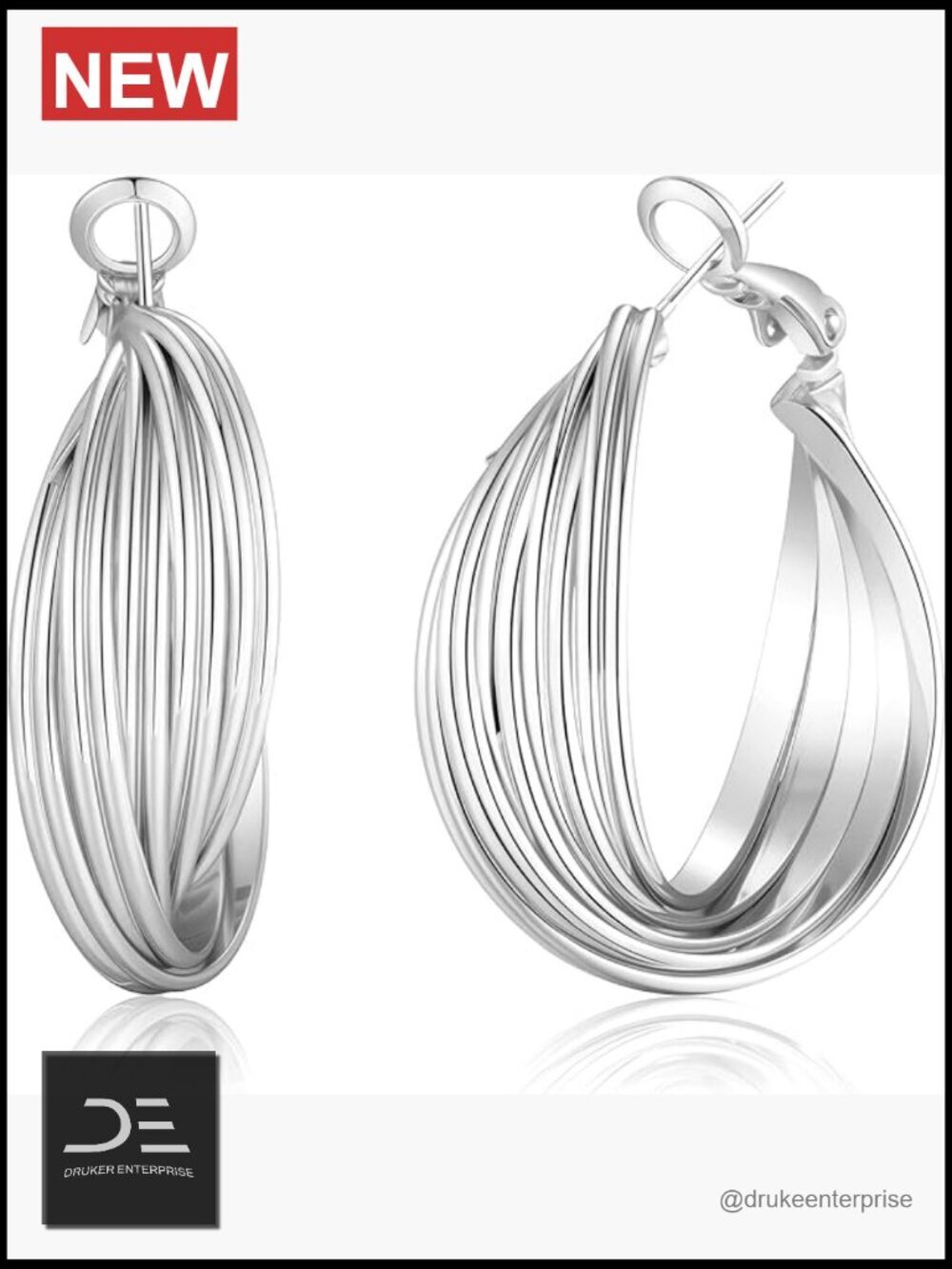Chunky Hoop Huggie Dangle Tassel Pearl Bow Heart Charm Stud Clip-on Earrings